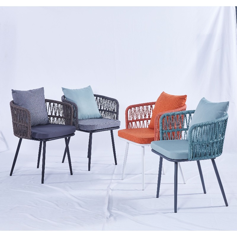 Outdoor Furniture Iron - 2023 Design Woven Rope Outdoor Furniture