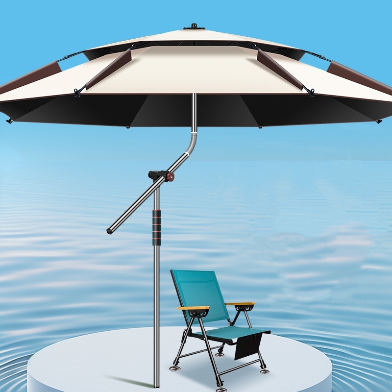 Parasol Umbrella Large - Double-Layer Fishing Umbrella 2.0-2.6M Fishing Parasol
