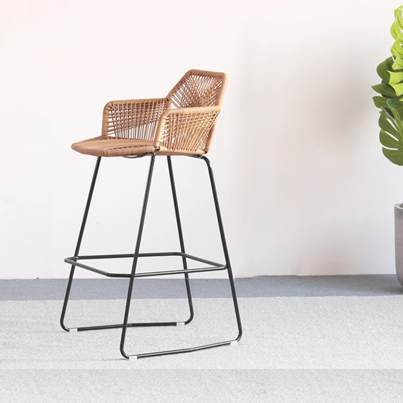 Scandinavian Rattan Bar Stool  - đánh giá và giá Outdoor Furniture Iron