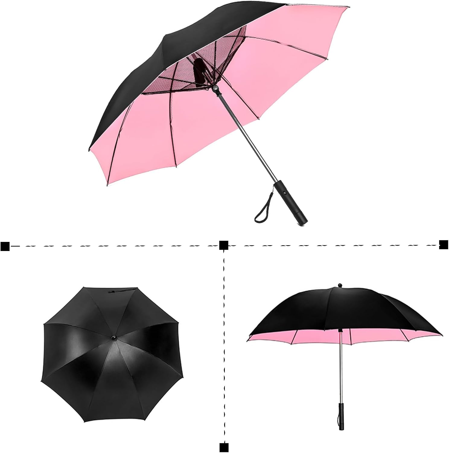 USB Rechargeable Misting Cooli - đánh giá và giá Parasol Umbrella Large