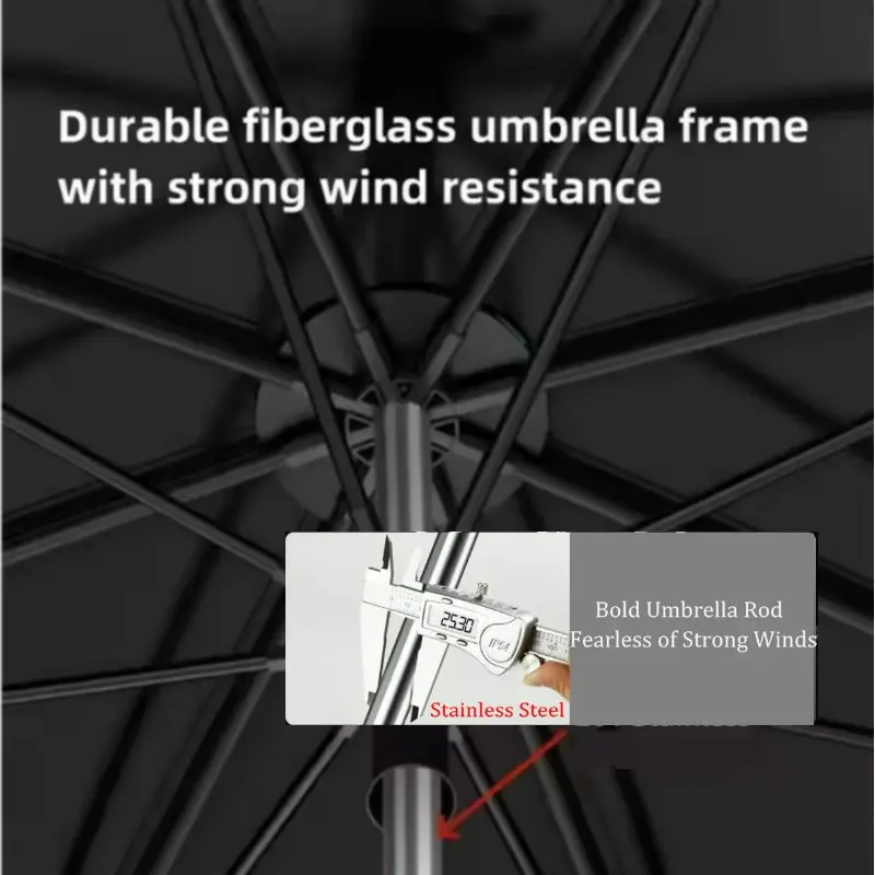 Large Stainless Steel Fishing  - đánh giá và giá Parasol Umbrella Large