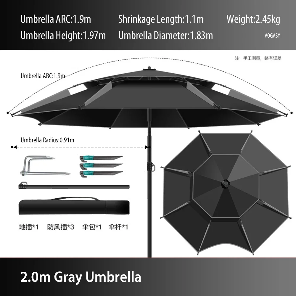 1PC Double-Layer Foldable Larg - đánh giá và giá Parasol Umbrella Large