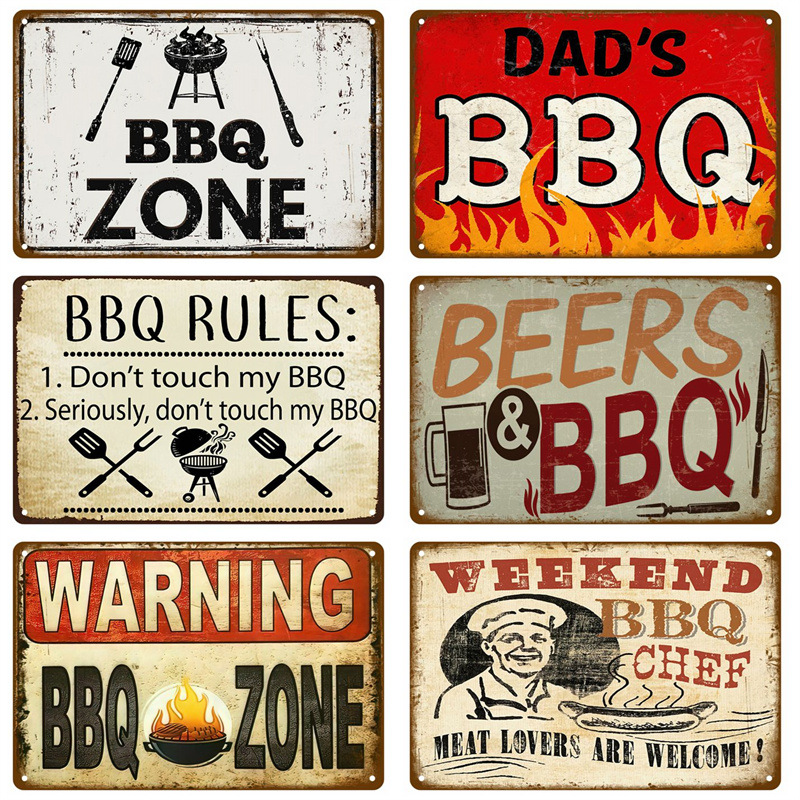 Vintage Tin Sign Dad`s BBQ Yar - đánh giá và giá Outdoor Furniture Zone