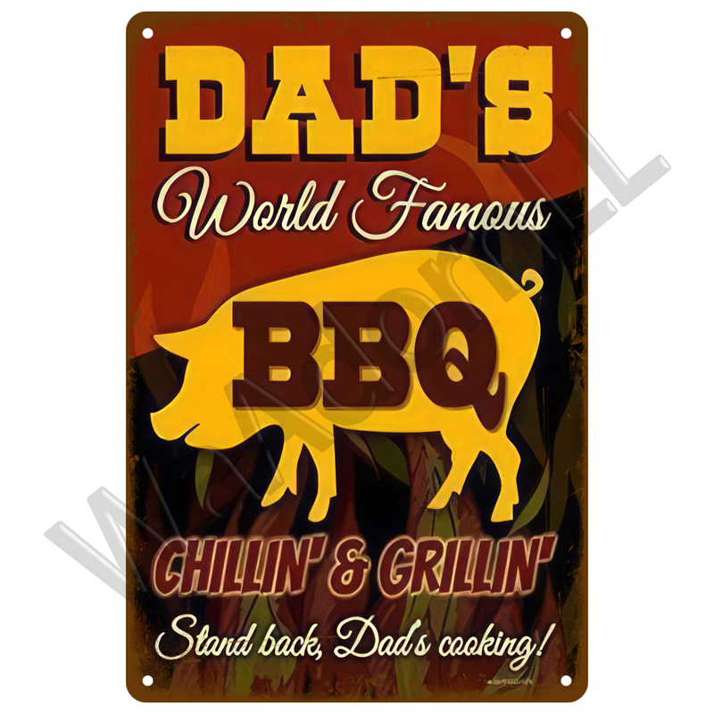 Vintage Tin Sign Dad`s BBQ Yar - đánh giá và giá Outdoor Furniture Zone