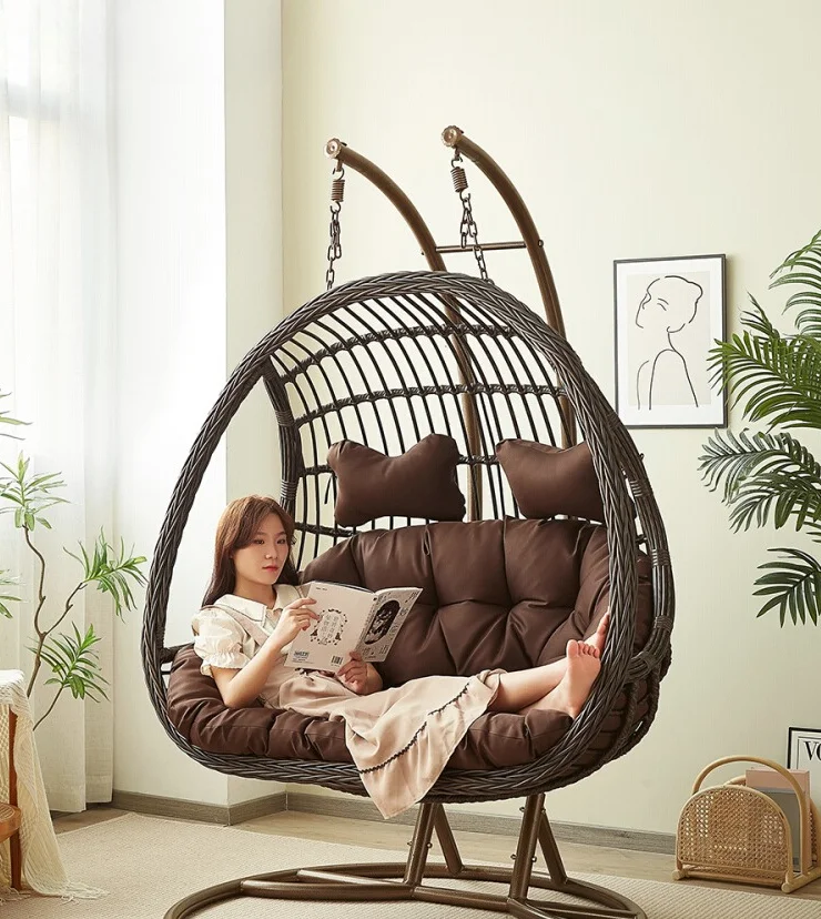 Hanging Basket Rattan Chair Sw - đánh giá và giá Outdoor Furniture Iron